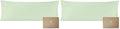 Bioweaves 100% Organic Cotton Body Pillow Cover for Body Pillowcases 300 Thread Count Soft Sateen Weave GOTS Certified with Zipped Closure - 21" x 54", Pastel Green (Pack of 2) by BIOWEAVES