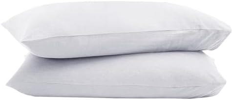 100% French Linen Pillowcase Set of 2, Natural Pure Linen Pillow Covers - Image 3
