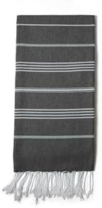 Turkish Beach Towel 100% Organic Cotton Extra Large Oversized (39 x 71 Inches) Quick Dry Sand Free Light Weight Prewashed for Bath Beach Gym Yoga Travel Towel Blanket (Charcoal) - Image 2