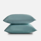 DOZ by SIJO Pillowcase Set, 100% Viscose derived from Bamboo, Organically Grown, Buttery Soft, Silky, Breathable, Cooling, Oeko-TEX, High GSM, (Pack of 2), Envelope Closure (King, Teal) - Image 2