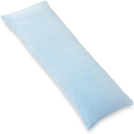 1 MIDDLE ONE Body Pillow, Memory Foam Body Pillows for Adults Sleeping, Long Pillow for Bed, Big Large Firm Full Body Pillow for Side Sleeper, 20x54 Inch, Light Blue by 1MIDDLEONE