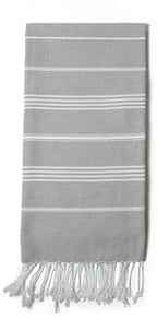 Turkish Beach Towel 100% Organic Cotton Extra Large Oversized (39 x 71 Inches) Quick Dry Sand Free Light Weight Prewashed for Bath Beach Gym Yoga Travel Towel Blanket (Cloud Grey) - Image 2
