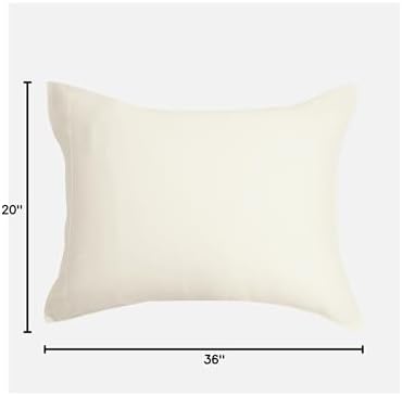 DOZ Pillowcase Set, 100% Viscose derived from Bamboo, Organically Grown, Buttery Soft, Silky, Breathable, Cooling, Oeko-TEX, High GSM, 2-Pack, Envelope Closure (King, Ivory) - Image 4