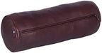 Neck Roll Pillow Cushion Cover, 24x5 Inch Full Moon Round Bolster Pillow Case, Cylinder Soft Lambskin Leather Pillowcase for Head, Spine & Neck Support During Sleep - Dark Maroon Pack of 2 - Image 3