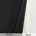 RYB HOME 2 Panels 100% Blackout French Door Curtains Set of 2 - W26 x L69, Black - No Drill Door Window Curtains Thermal Insulated Privacy Assured Shades for Front Entrance - Image 7
