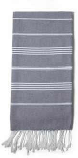 Turkish Beach Towel 100% Organic Cotton Extra Large Oversized (39 x 71 Inches) Quick Dry Sand Free Light Weight Prewashed for Bath Beach Gym Yoga Travel Towel Blanket (Slate Grey) - Image 2