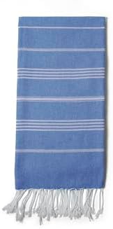 Turkish Beach Towel 100% Organic Cotton Extra Large Oversized (39 x 71 Inches) Quick Dry Sand Free Light Weight Prewashed for Bath Beach Gym Yoga Travel Towel Blanket (Turquoise) - Image 2