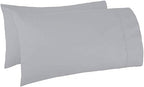 Trend Bedding Mart Oversize Pillow Case Extra Large Fits Even The Fluffiest Pillows Including The Pancake Pillow Extra Tall Pillowcase Luxury 100% Egyptian Cotton 600 Thread Count(King, Silver) by TREND+BEDDING+MART