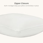 Bioweaves 100% Organic Cotton Body Pillow Pillowcase with Zipper 300 Thread Count Soft Sateen Weave GOTS Certified - 21x54 Inches, White, Set of 2 - Image 4