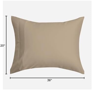 DOZ Pillowcase Set, 100% Viscose derived from Bamboo, Organically Grown, Buttery Soft, Silky, Breathable, Cooling, Oeko-TEX, High GSM, 2-Pack, Envelope Closure (King, Dune) - Image 4