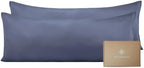 Bioweaves 100% Organic Cotton Body Pillow Cover for Body Pillowcases 300 Thread Count Soft Sateen Weave GOTS Certified with Zipped Closure - 21" x 54", Mineral, Pack of 2 by BIOWEAVES