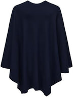 Spicy Sandia Women Elegant Knit Shawl Wraps Poncho Sweater for Fall Winter - Image 2