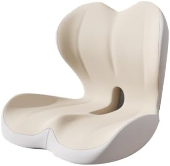 Ergonomic Memory Foam Seat Cushion for Tailbone Pain Relief, Suitable for Office Home Chair, Car and Wheelchair (Beige & Gray) by Unknown