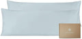 Bioweaves 100% Organic Cotton Body Pillow Cover for Body Pillowcases 300 Thread Count Soft Sateen Weave GOTS Certified with Zipped Closure - 21" x 54", Shore, Pack of 2 by BIOWEAVES