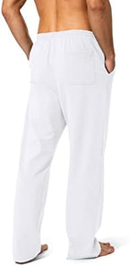 Pudolla Men's Cotton Yoga Sweatpants Athletic Casual Pants with Pockets - Image 3