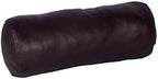 Neck Roll Pillow Cushion Cover, 24x6 Inch Full Moon Round Bolster Pillow Case, Cylinder Soft Lambskin Leather Pillowcase for Head, Spine & Neck Support During Sleep - Dark Brown Pack of 1 by Azrahtraders