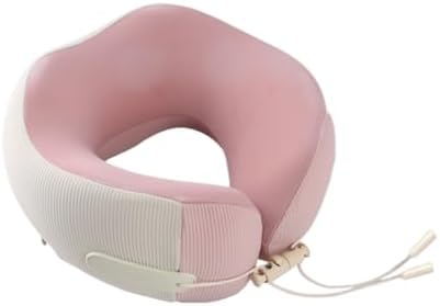 QUQUQ Travel Neck Pillow for Sleeping U-Shaped Pillow Foldable Travel Airplane Nap Neck Support Comfortable(Pink) by Unknown