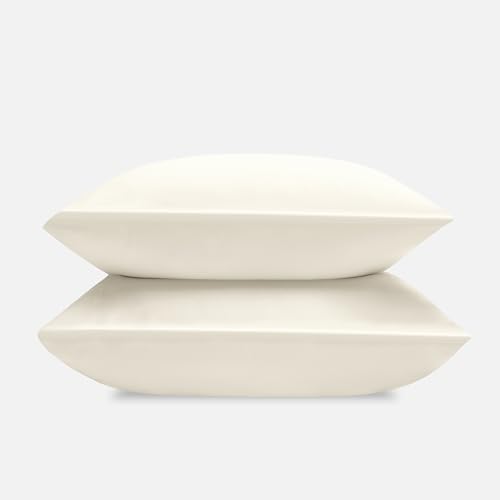 DOZ Pillowcase Set, 100% Viscose derived from Bamboo, Organically Grown, Buttery Soft, Silky, Breathable, Cooling, Oeko-TEX, High GSM, 2-Pack, Envelope Closure (King, Ivory) - Image 2