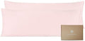 Bioweaves 100% Organic Cotton Body Pillow Cover for Body Pillowcases 300 Thread Count Soft Sateen Weave GOTS Certified with Zipped Closure - 21" x 54", Blush Pink, Pack of 2 by BIOWEAVES