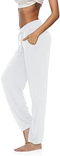 DIBAOLONG Womens Yoga Pants Wide Leg Comfy Drawstring Loose Straight Lounge Running Workout Legging by DIBAOLONG