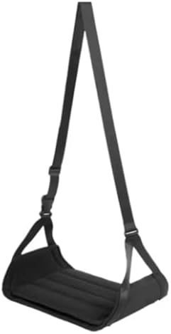 Foot Hammock for Plane Travel 2Pcs Aircraft Hammock Support Plate Adjustable Portable Plane Footrest Lightweight Leg Foot Pad for Work Feet Care(Black) by Unknown