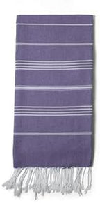 Turkish Beach Towel 100% Organic Cotton Extra Large Oversized (39 x 71 Inches) Quick Dry Sand Free Light Weight Prewashed for Bath Beach Gym Yoga Travel Towel Blanket (Purple) - Image 2