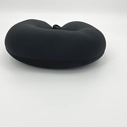Bookishbunny 2pks U Shape Microbead Travel Neck Pillows Neck Head Support Airplane Bus Train Car Traveling Driving (Black) - Image 5