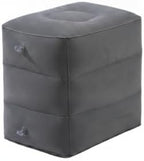 Fits Airplane Seats & Office Desks: Inflatable Foot Rest with Manual Pump, Portable Flocked PVC Leg Support Pillow for Travel by Unknown