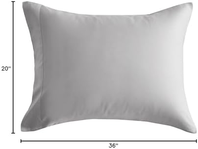 DOZ by SIJO Pillowcase Set, 100% Viscose derived from Organically Grown Bamboo, Buttery Soft, Silky, Breathable, Cooling, Oeko-TEX, High GSM, 2-Pack, Envelope Closure (King, Dove) - Image 4