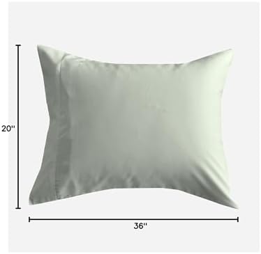 DOZ Pillowcase Set, 100% Viscose derived from Bamboo, Organically Grown, Buttery Soft, Silky, Breathable, Cooling, Oeko-TEX, High GSM, 2-Pack, Envelope Closure (King, Sage) - Image 4