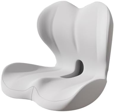 Ergonomic Memory Foam Seat Cushion for Tailbone Pain Relief, Suitable for Office Home Chair, Car and Wheelchair (Light Gray) by Unknown