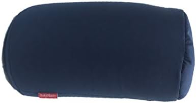Bookishbunny 2pcs Micro Bead Microbead Roll Pillow Cushion for Bed Back Neck Head Body Support, 13" x 7", Various Designs (Navy+Feather) - Image 3