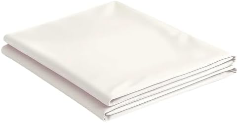 NEST and NOOKS 100% Cotton Sateen Twin XL Flat Sheet, Off White by NestandNooksBedding
