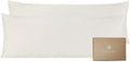 Bioweaves 100% Organic Cotton Body Pillow Cover for Body Pillowcases 300 Thread Count Soft Sateen Weave GOTS Certified with Zipped Closure - 21" x 54", Cream, Pack of 2 by BIOWEAVES