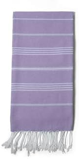 Turkish Beach Towel 100% Organic Cotton Extra Large Oversized (39 x 71 Inches) Quick Dry Sand Free Light Weight Prewashed for Bath Beach Gym Yoga Travel Towel Blanket (Lilac) - Image 2