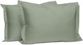Pizuna 100% Cotton Queen Pillow Shams 400 Thread Count Sea Foam by Pizuna