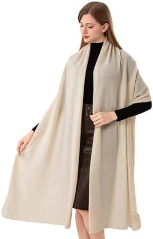 Cashmere Wrap Soft Knitted Scarf Stole for Women Airplane Travel Blanket Shawl 87x28 IN Extra Large Pashmina - Image 2
