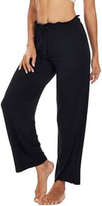 WiWi Pajama Pants for Women Viscose from Bamboo Super Soft Wide Leg Cooling Sweatpants Drawstring Bottoms Sleep Pj Pant S-XXL - Image 4