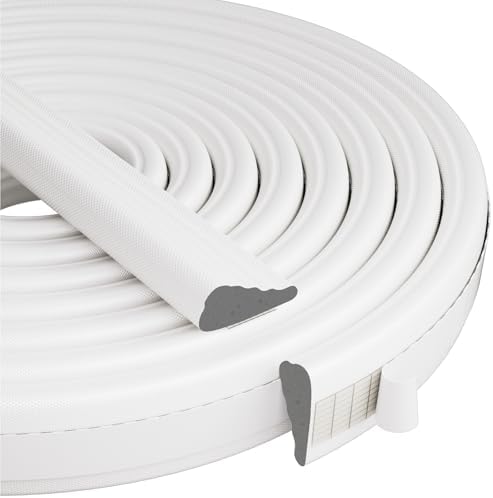 Kneelisa Wedge-Shape Window Weather Stripping Door Frame Seal 3Pcs×196” White by KNEELISA