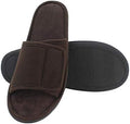 Men's Open Toe Slippers, 60D Memory Foam Indoor Slip on All-Season Wear by Magtoe