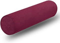 Cylinder Round Memory Foam Support Pillows Cervical Neck Roll Pillow with Pillowcase Soft, Comfortable and Breathable for Sleeping, Chair, Car, Sofa，Travel (Rose Red, 24x6) by Velvetcossy