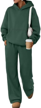 Trendy Queen Womens Oversized Hoodie Wide Leg Pants 2 Piece Lounge Set by TrendyQueen