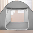 Mosquito Net for Bed, Folded Size 12 inch Portable Camping Travel Mosquito Net, Pop Up Mosquito Tent with Double Entry for King Queen Size Bed (Folded 20 Inch Grey, 71"x79"x59") - Image 4