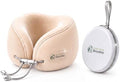 Travel Pillows for Sleeping, Memory Foam Travel Pillow, Firm Travel Pillow with 360° Neck Support, Ice Silk Cotton Cover, Adjustable Traveling Pillow with Carry Case, Beige by Unknown