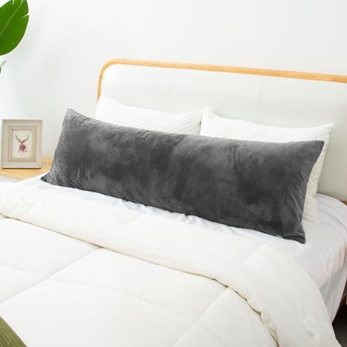 1 MIDDLE ONE Body Pillow, Memory Foam Body Pillows for Adults Sleeping, Long Pillow for Bed, Big Large Firm Full Body Pillow for Side Sleeper, 20x54 Inch, Light Grey - Image 4