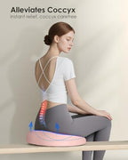 FLORICH Seat Cushion, Memory Foam Cushion for Office Chair, Ergonomic Office Seat Chair Cushion for Relieving Sciatica, Soft & Breathable Car Seat Cushion - Pink - Image 6