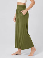 ODODOS Women's Wide Leg Palazzo Lounge Cropped Pants with Pockets Light Weight Comfy Pajama Capri Pants-20/22"/ 24" Inseam - Image 4