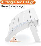 YEFU Folding Adirondack Ottoman Outdoor, White - Image 6