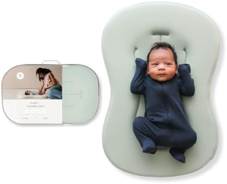 snuggle me Organic Newborn Baby Infant Lounger Pillow & Travel Bag - Sage by SnuggleMeOrganic