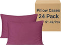 ZPECC Bulk Pillow Cases Standard Size 24 Pack, Rose Red by ZPECC-ABrandThatHasBeenFocusedOnBeddingFor20Years